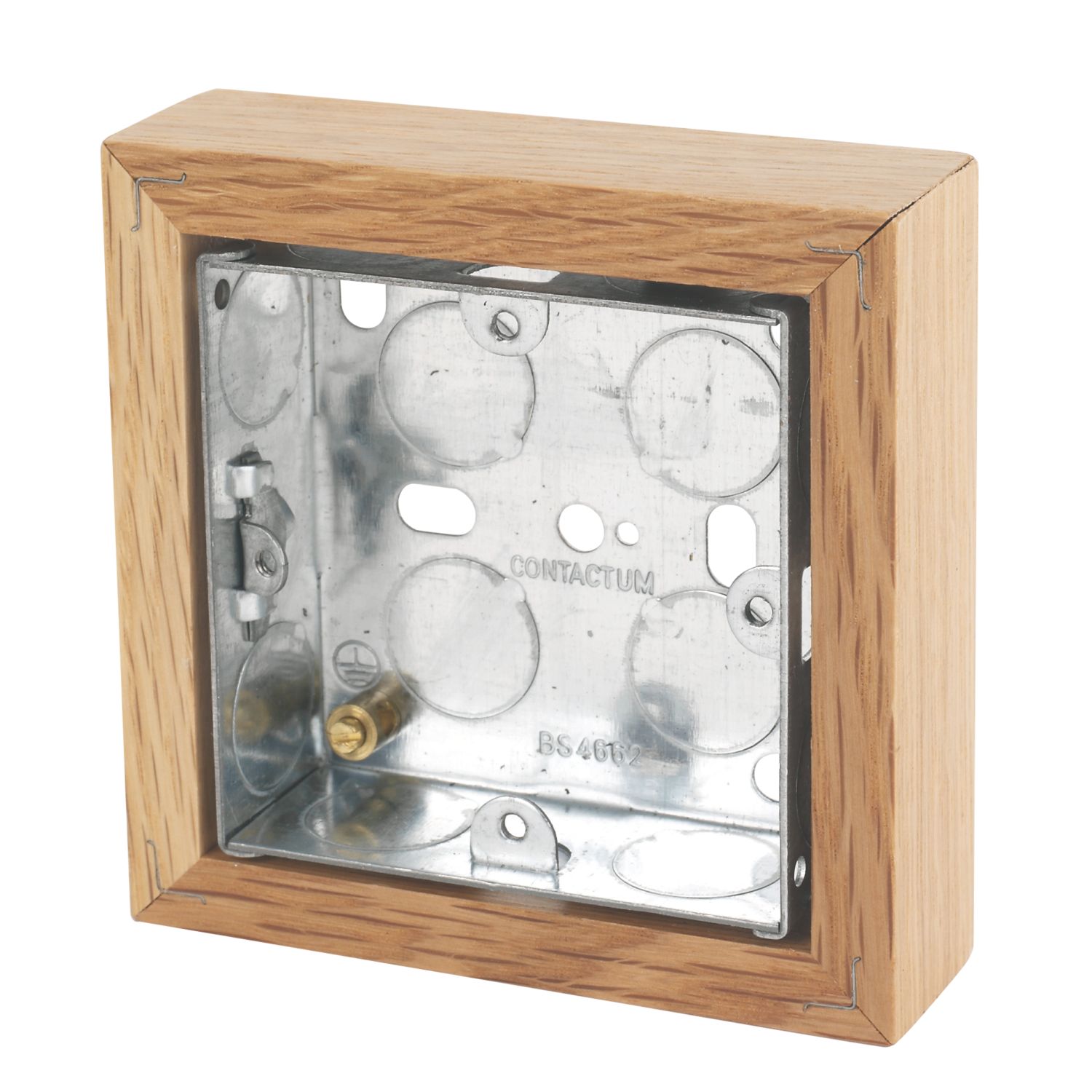 Varilight 1-Gang Surface Pattress Classic Oak Single Wall Box 25mm (5523H)