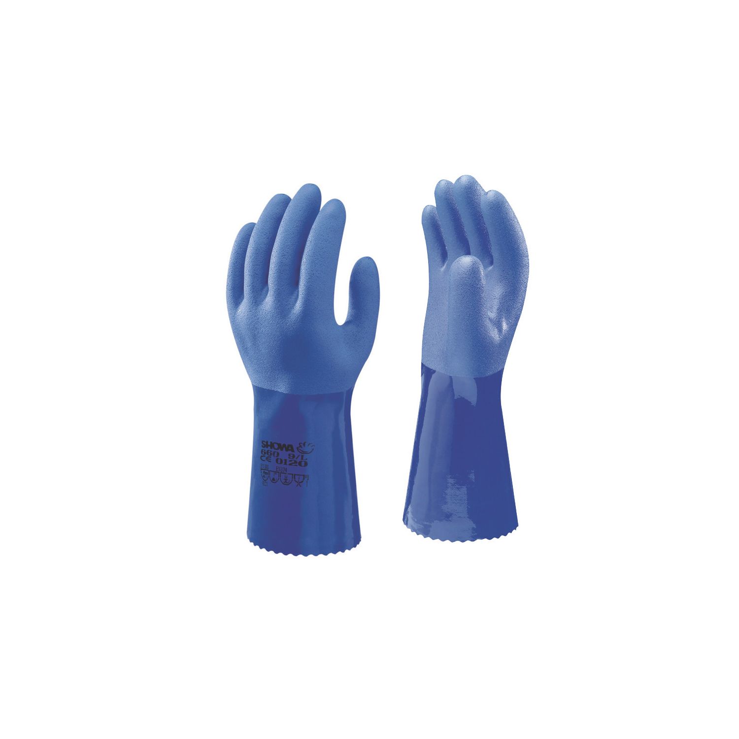 Showa 660 Chemical Hazard Gauntlets Blue X Large (55292)