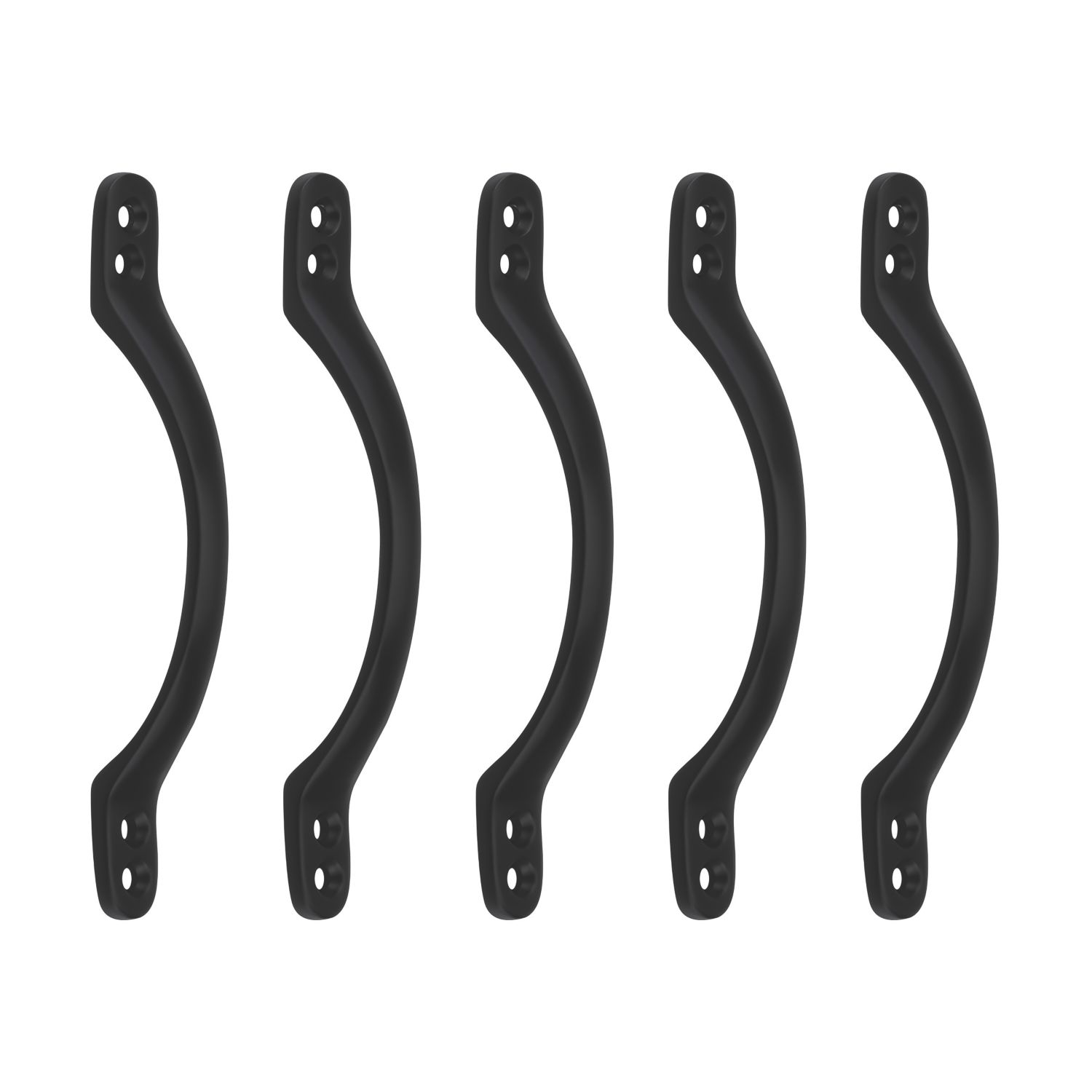 Smith & Locke Sash Window Handles Matt Black 132mm x 14mm 5 Pack (552YX)