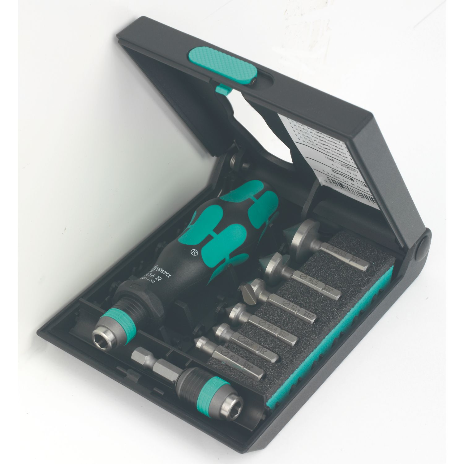 Wera 845/8 Interchangeable Countersink 1-Flute Bit Set 8 Pieces (553FW)