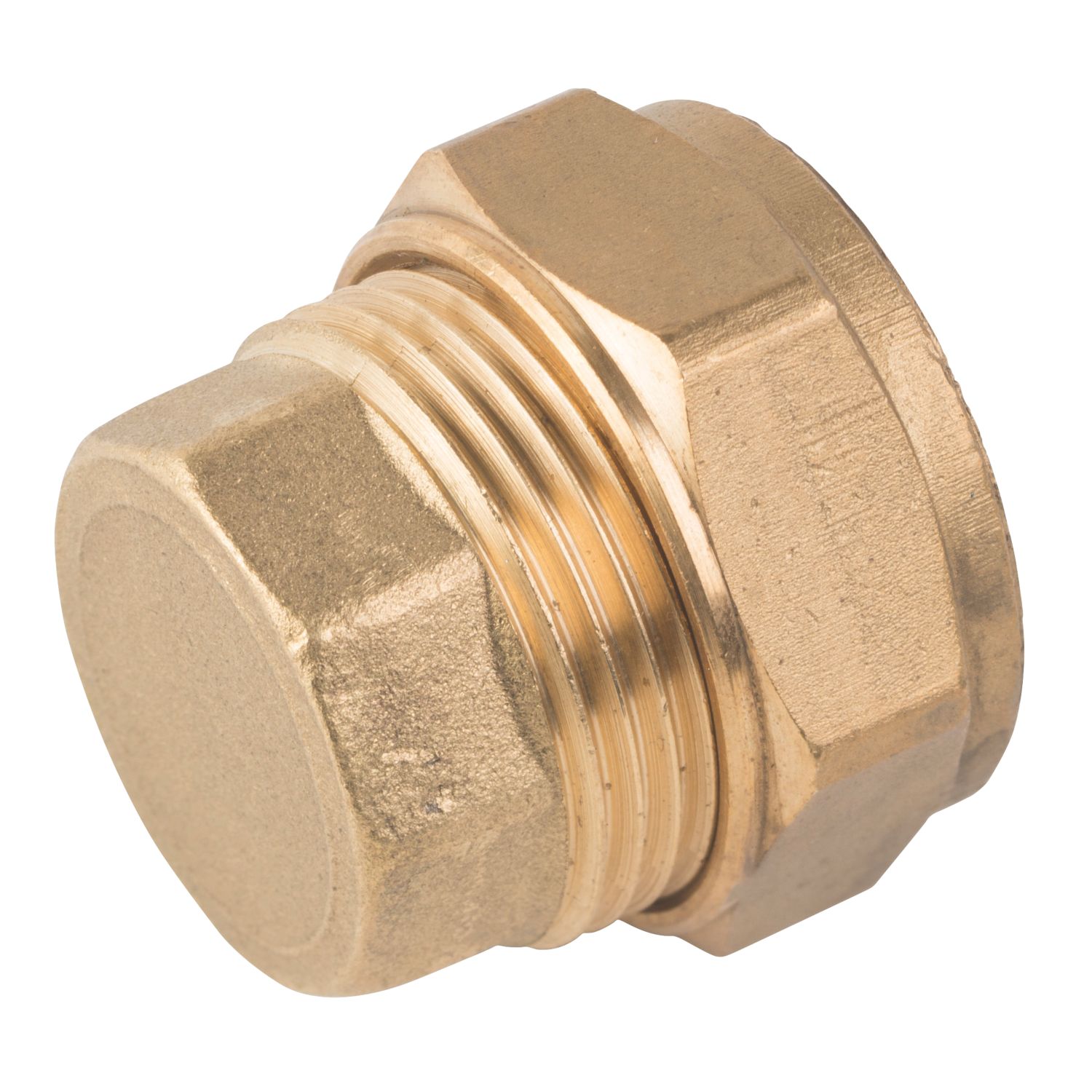 Midbrass Brass Compression Stop Ends 3/4" 2 Pack (553HP)