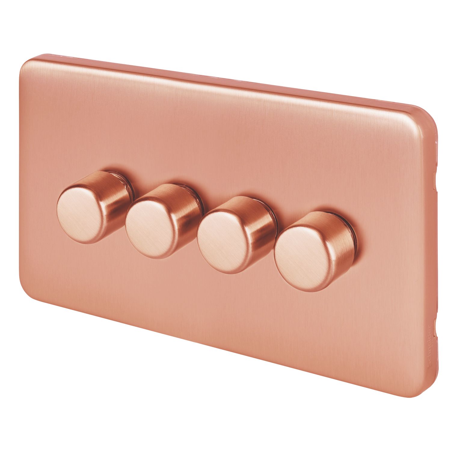 Schneider Electric Lisse Deco 4-Gang 2-Way Dimmer Switch Copper (554HX)