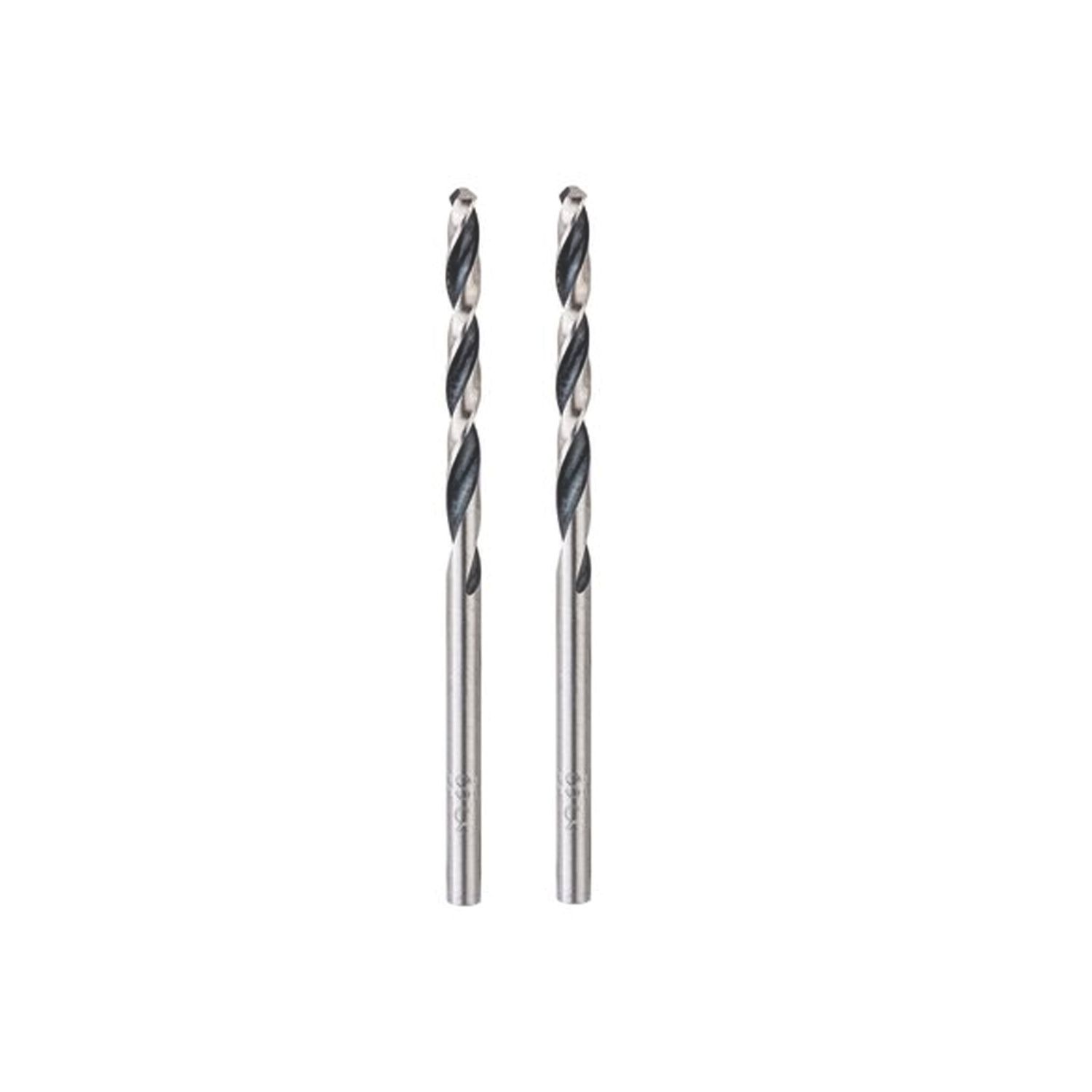 Bosch PointTeQ Straight Shank Metal Drill Bits 4mm x 75mm 2 Pack (555AK)