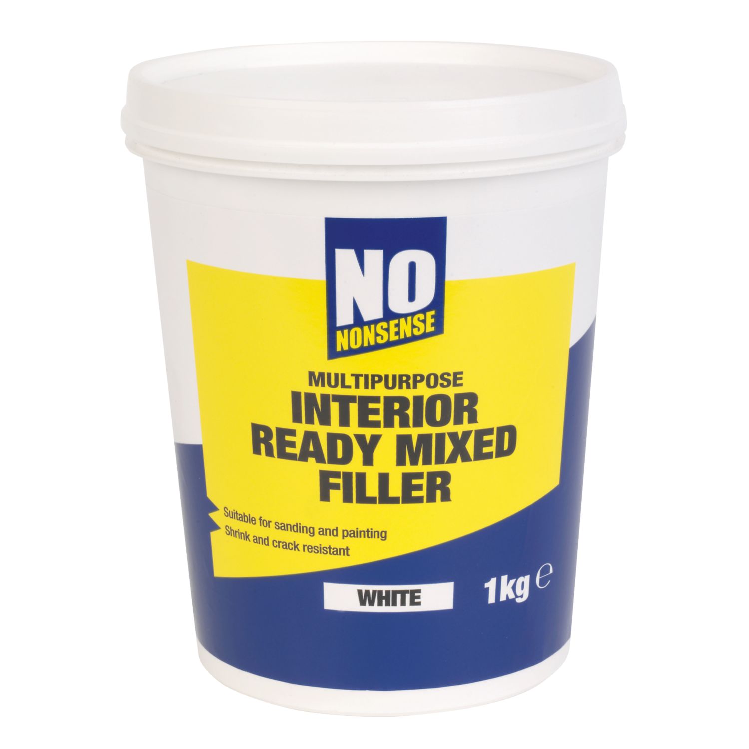No Nonsense Interior Ready-Mixed Filler White / Off-White 1kg (555GT)