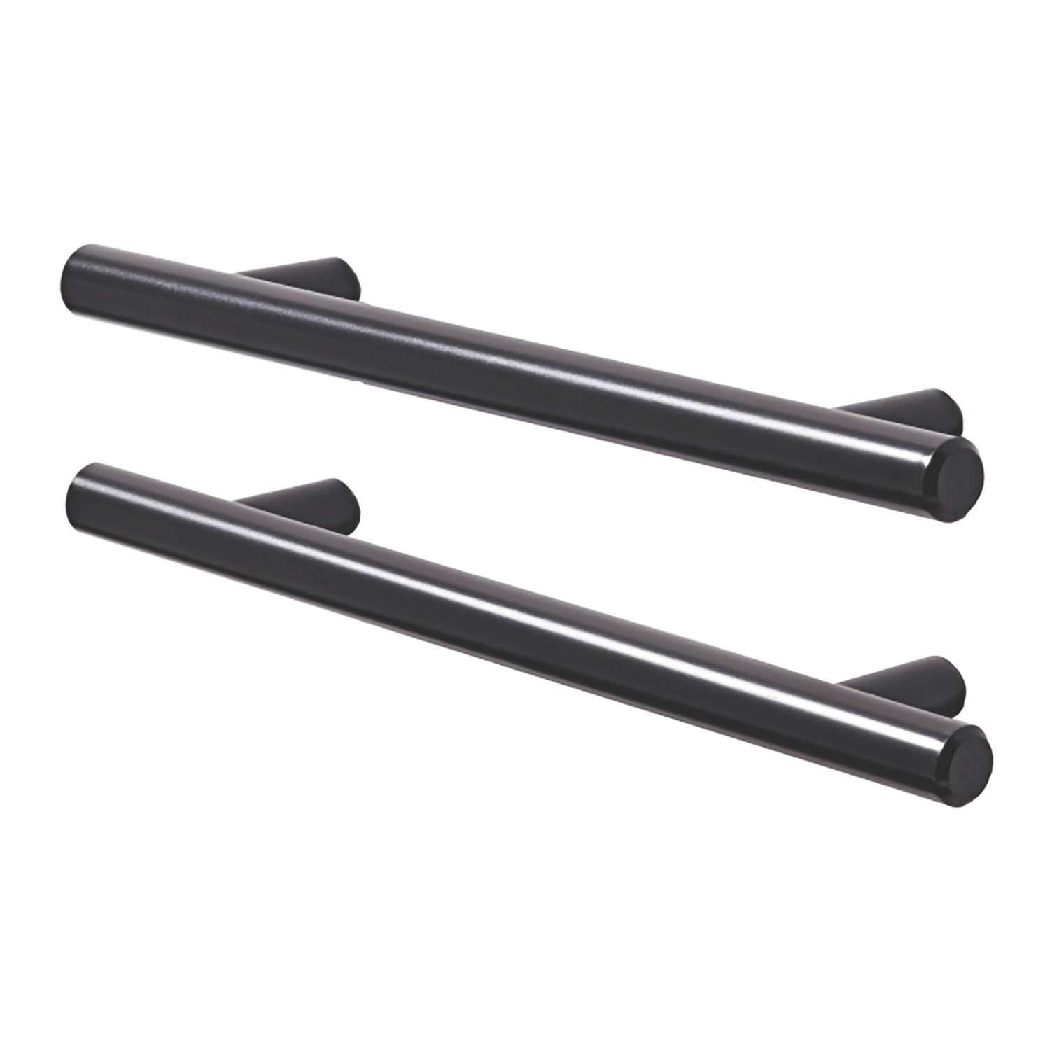 Essentials Annatto T Bar Handles Matt Black 188mm 2 Pieces (557AA)