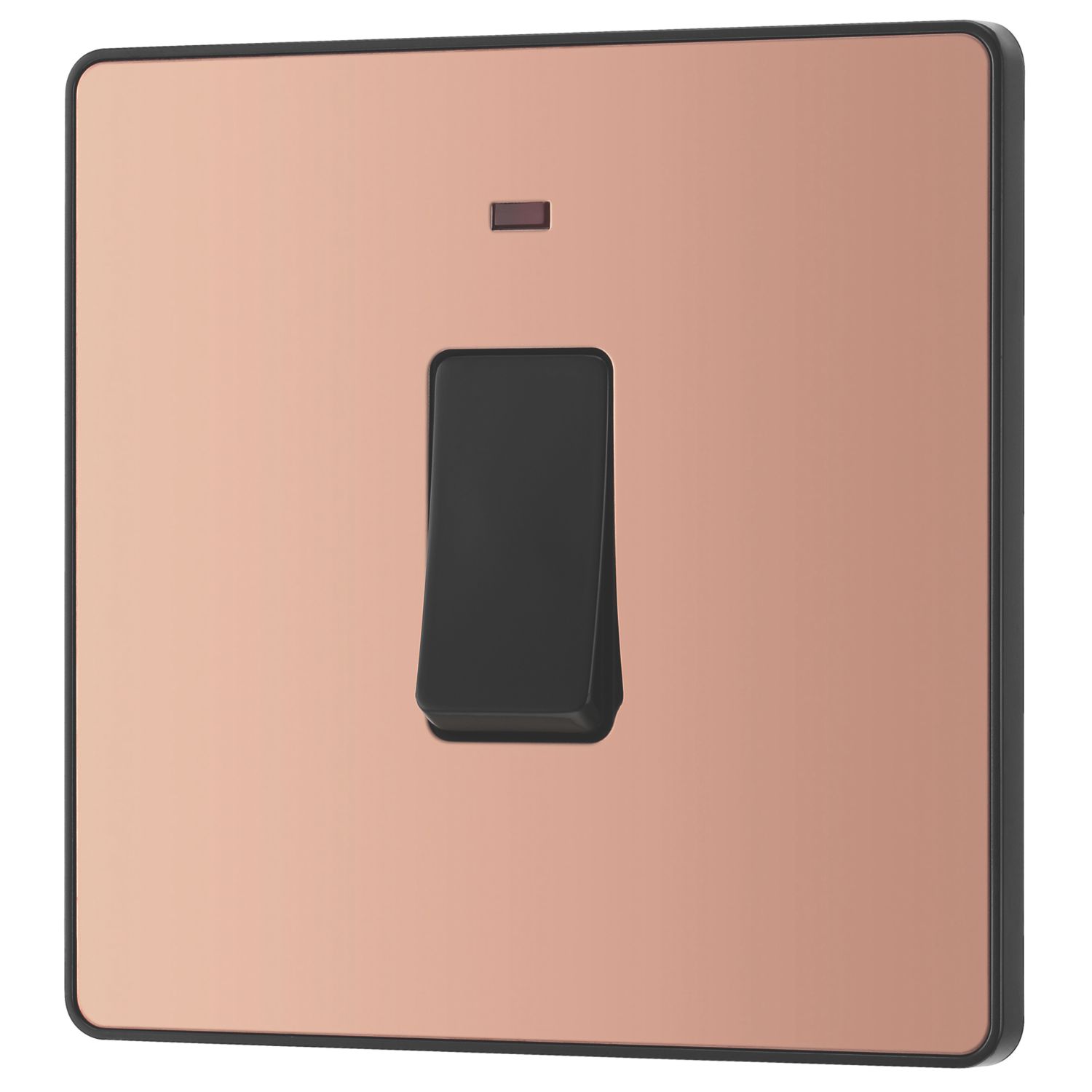 British General Evolve 20A 1-Gang DP Control Switch Copper with LED with Black Inserts (560PY)