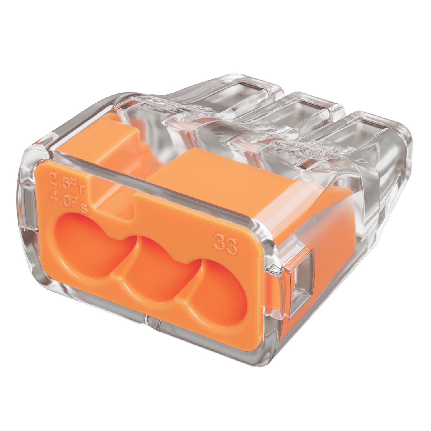 Ideal 32A 3-Way Push-Wire Connectors 100 Pack (56118)