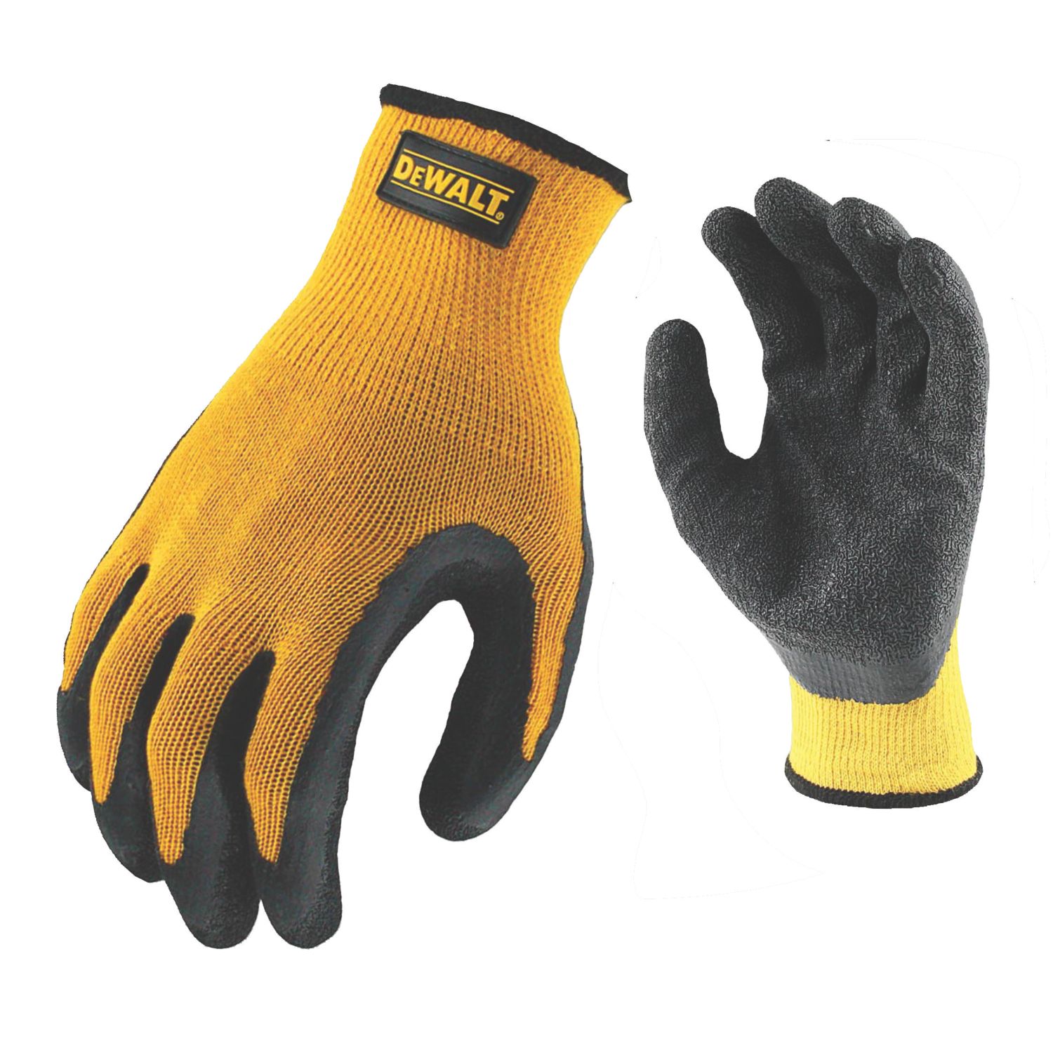 DEWALT Textured Rubber Gripper Gloves Yellow Large (563AY)