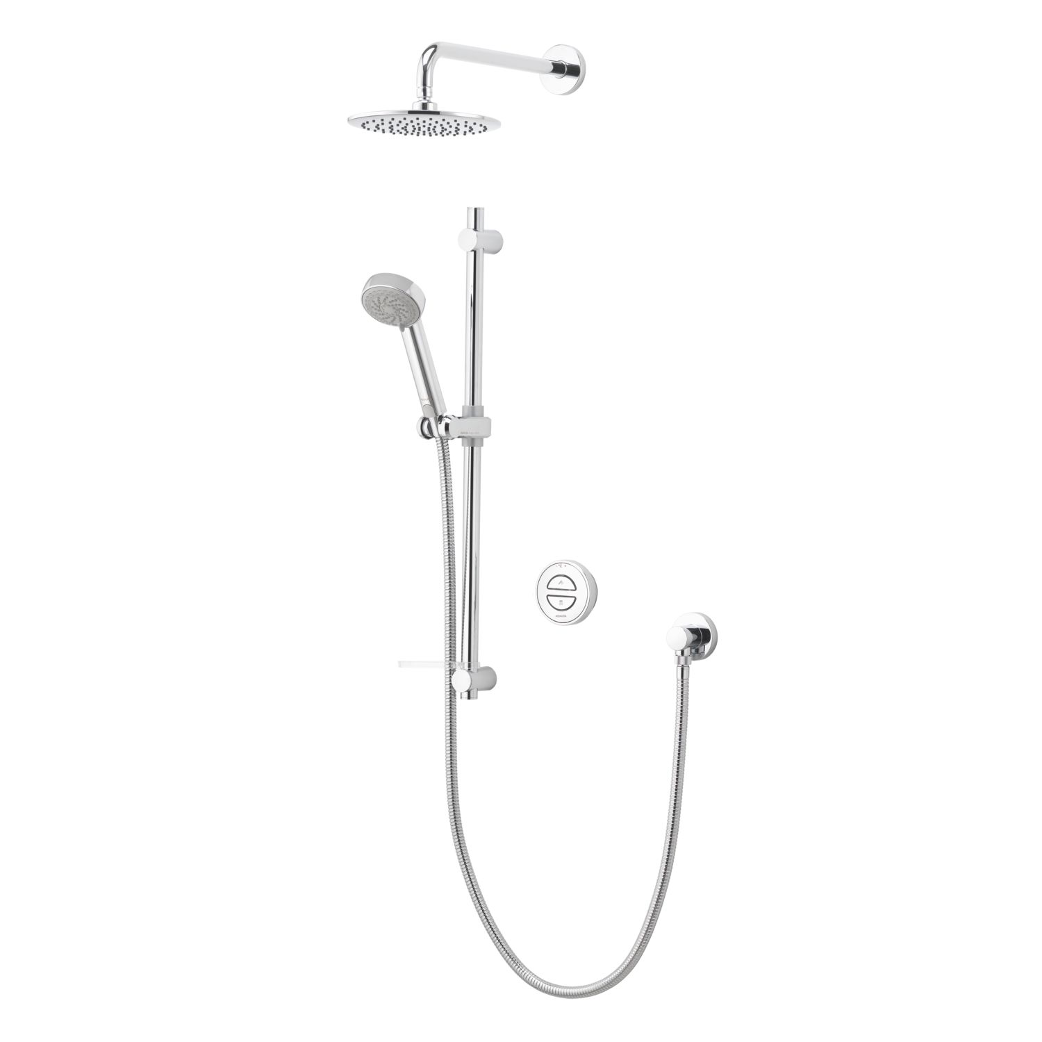 Aqualisa Smart Link Gravity-Pumped Rear-Fed Chrome Thermostatic Dual Outlet Concealed Smart Shower with Fixed Head (564AJ)