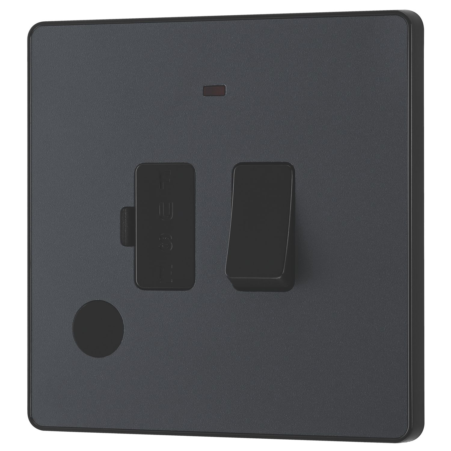 British General Evolve 13A Switched Fused Spur with LED Grey with Black Inserts (564PX)