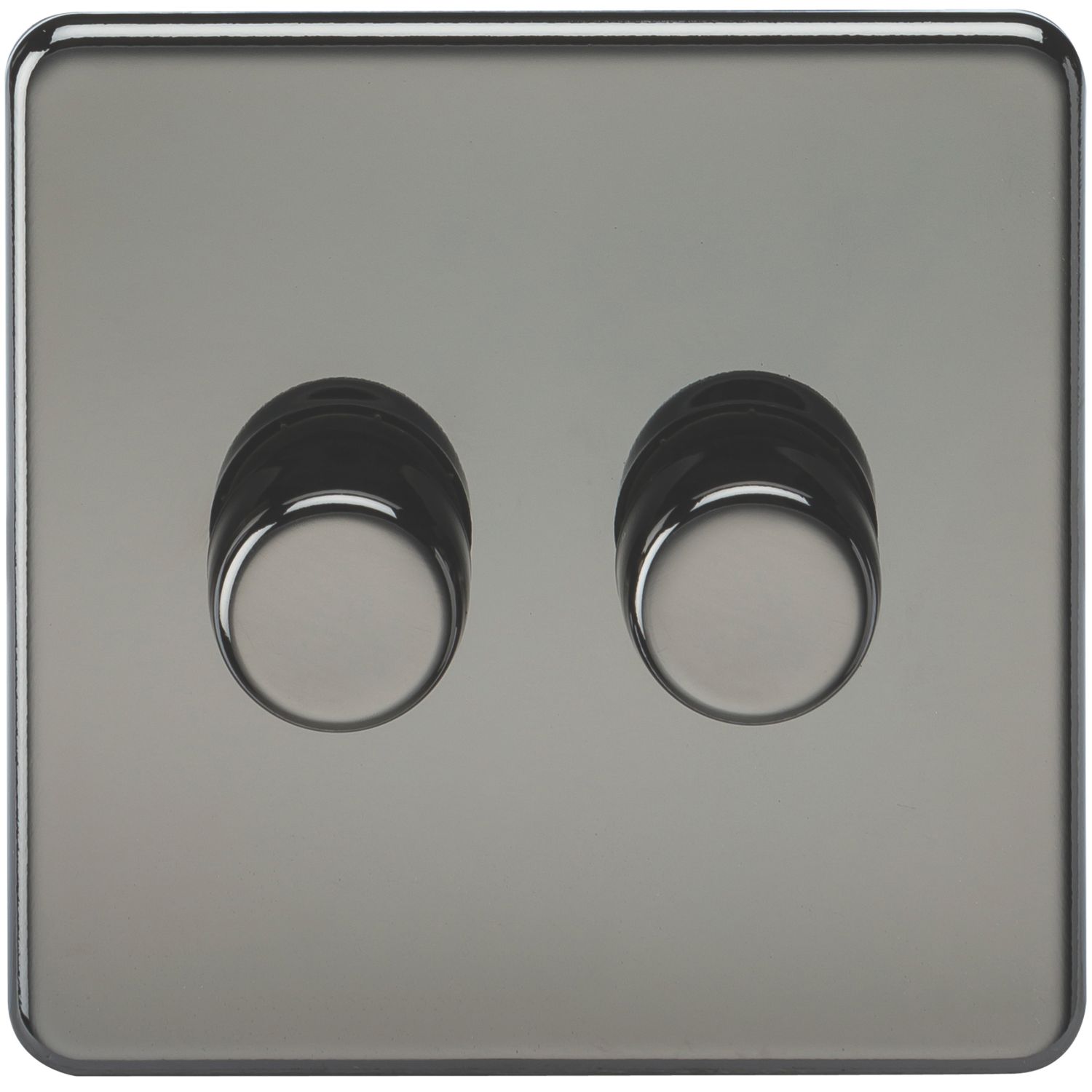 Knightsbridge 2-Gang 2-Way LED Intelligent Dimmer Switch Black Nickel (564PY)