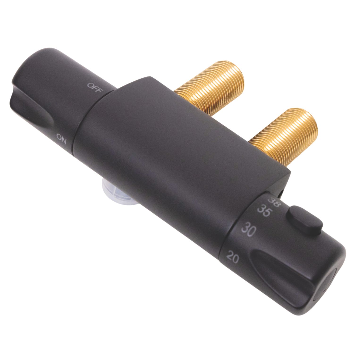 ETAL Atlas Exposed Single Outlet Thermostatic Matt Black Shower Valve (565VN)