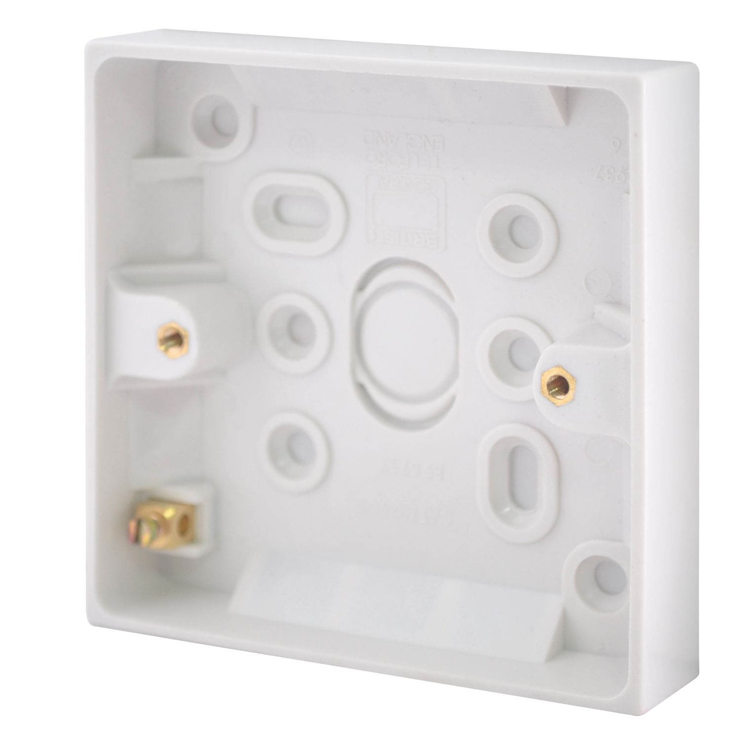 British General 900 Series 1-Gang Surface Pattress Back Box 16mm (56676)