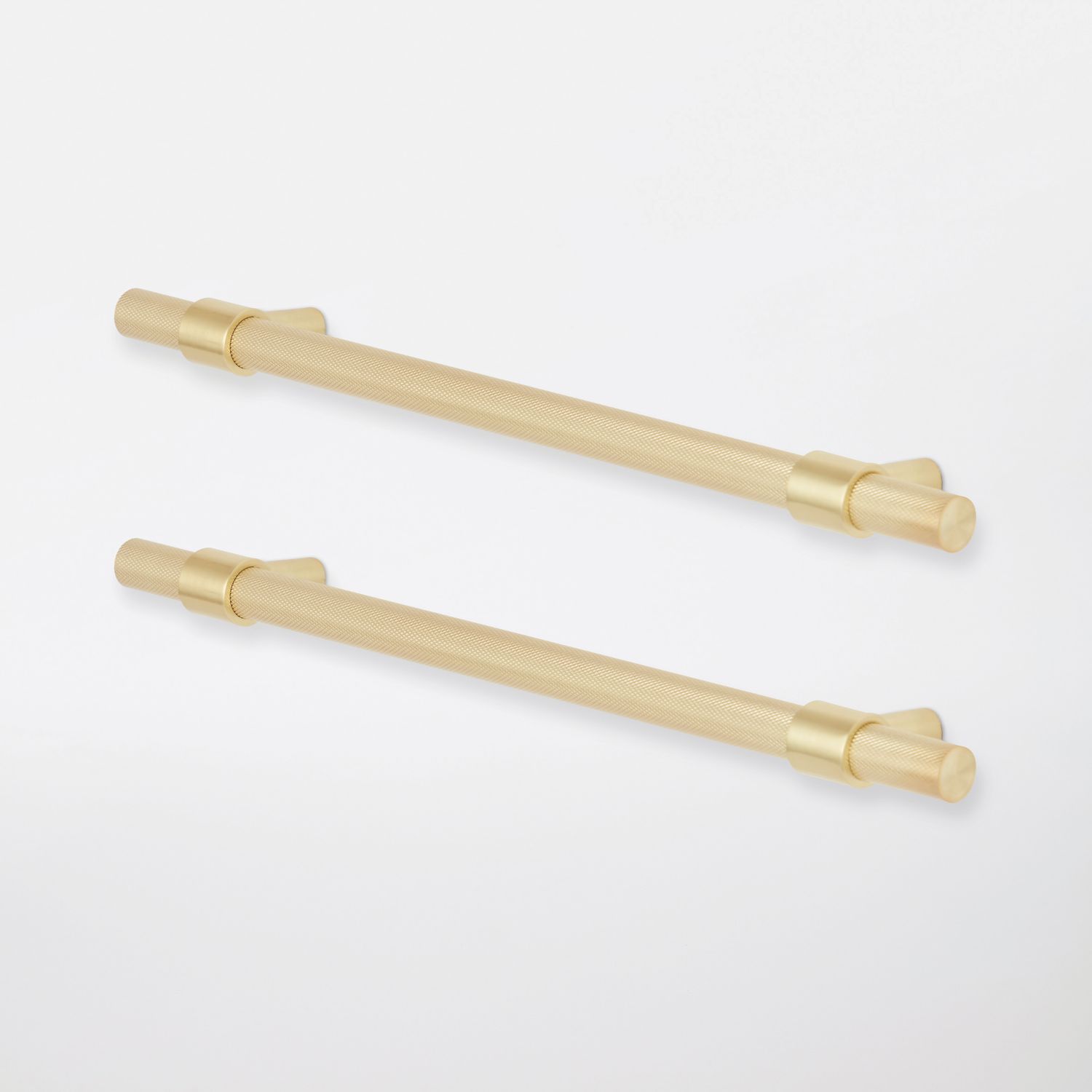 Essentials Dukkah T Bar Handles Brushed Brass 257mm 2 Pieces (566AA)
