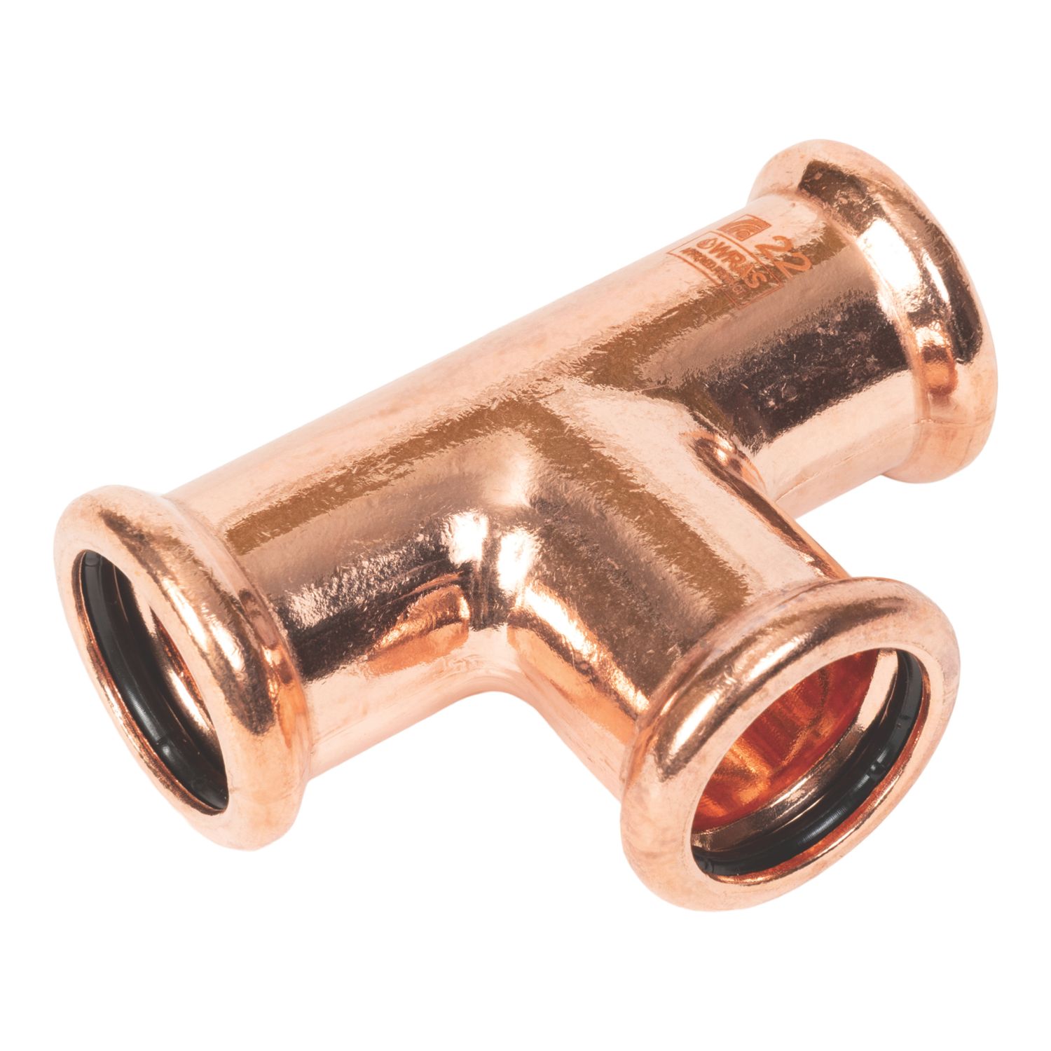 Flomasta Copper Press-Fit Equal M-Profile Tees 22mm 2 Pack (566AK)