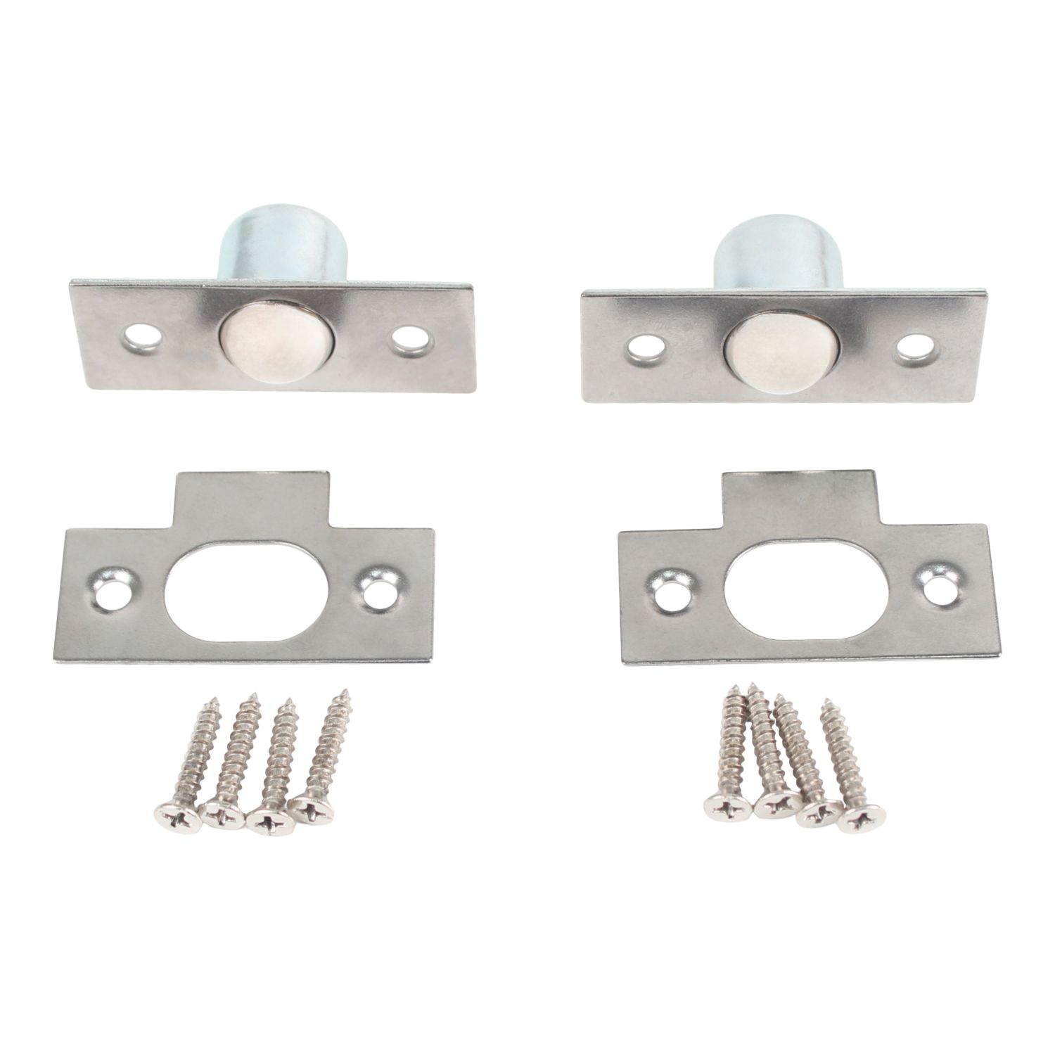 Essentials Bales Cabinet Catches Silver 57.5mm x 23mm 2 Pack (566TA)