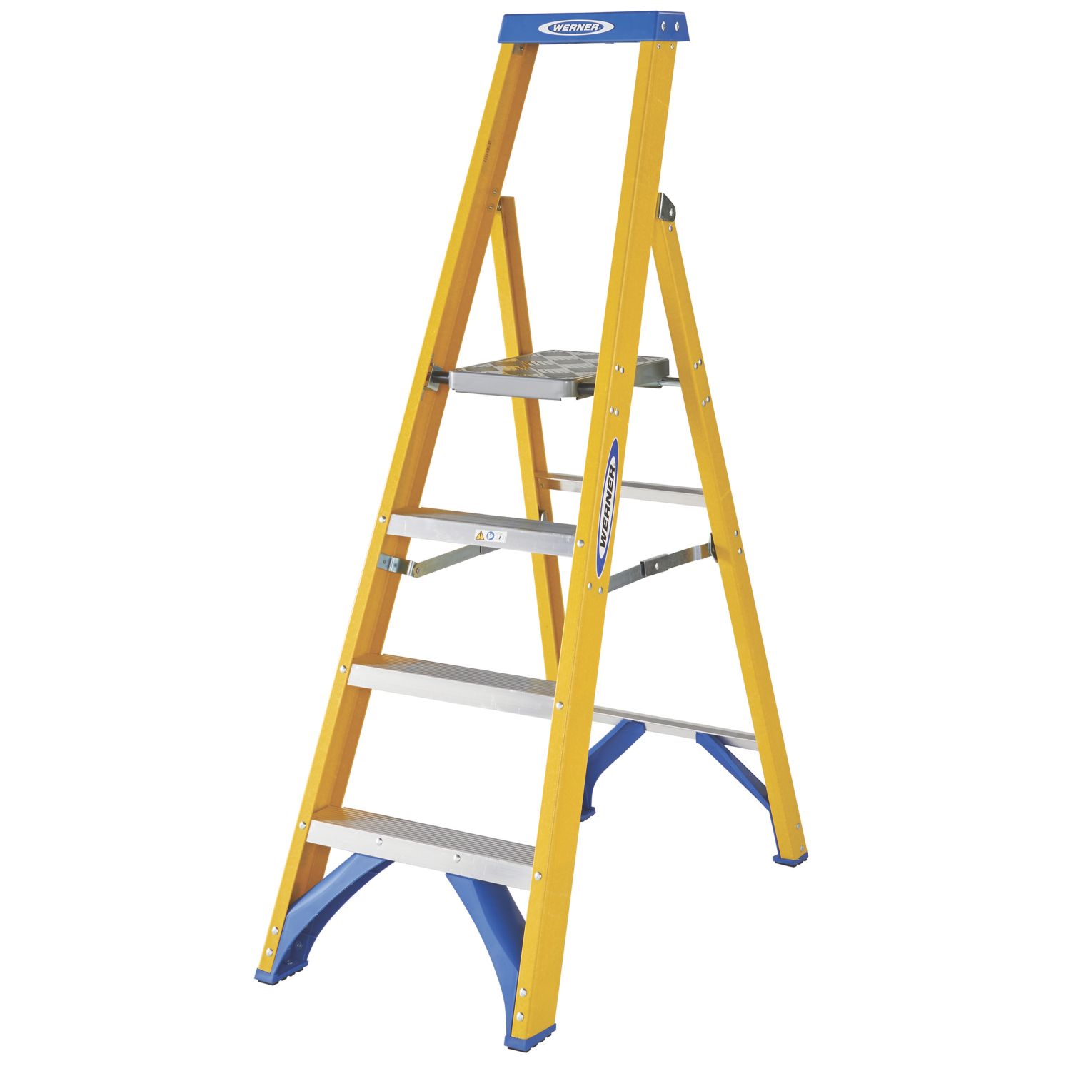 Werner Fibreglass 1.54m 4 Step Platform Step Ladder (567HT)