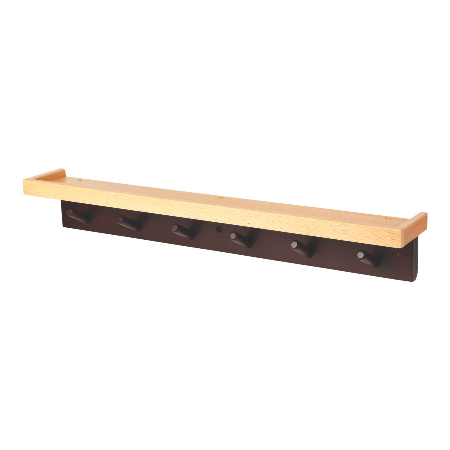 Essentials 6-Hook Rail Pine 630mm x 90mm (567YN)