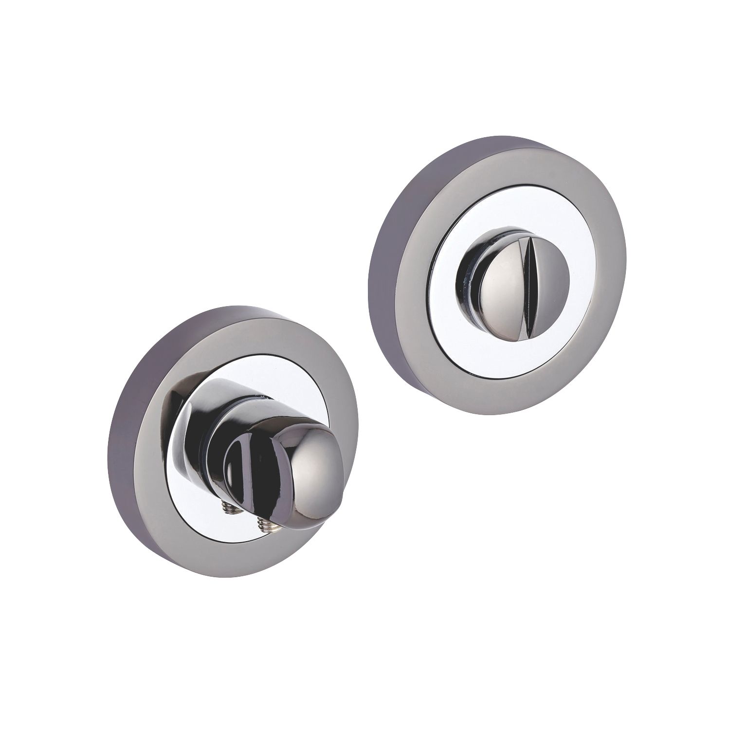 Smith & Locke Standard Thumbturn Set Chrome / Black 50mm (569HY)