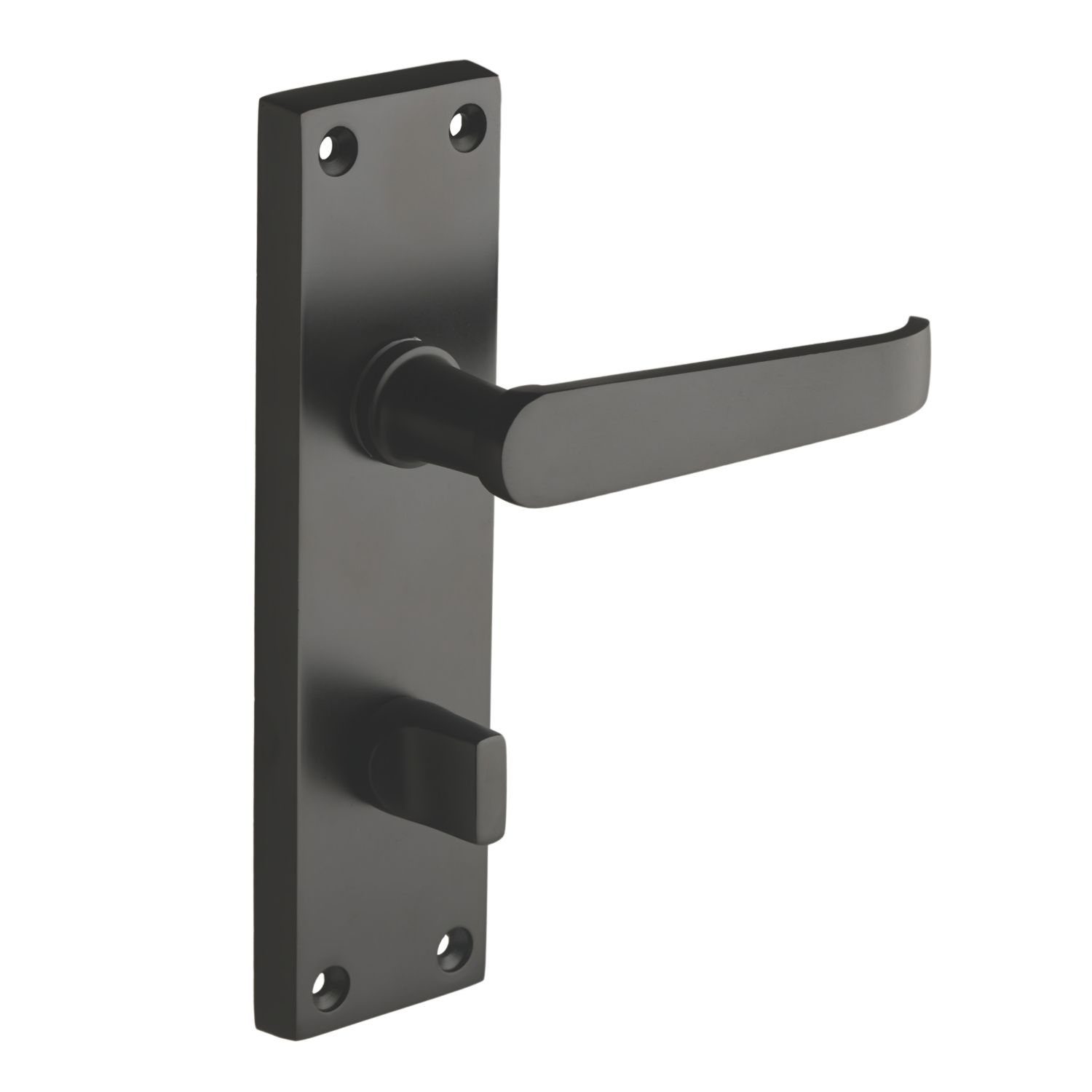 Designer Levers Victorian Fire Rated Long Straight Lever Bathroom Door Handle Pair Matt Black (569KK)