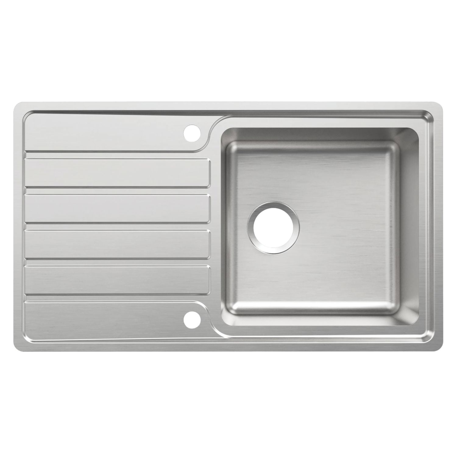 Apollonia 1 Bowl Stainless Steel Reversible Sink & Drainer 864mm x 500mm (570PG)