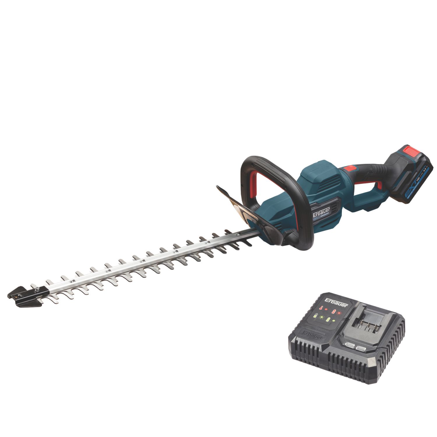 Erbauer EHT18-Li 55cm 18V 1 x 5.0Ah Li-Ion EXT Brushless Cordless Hedge Trimmer (571VX)