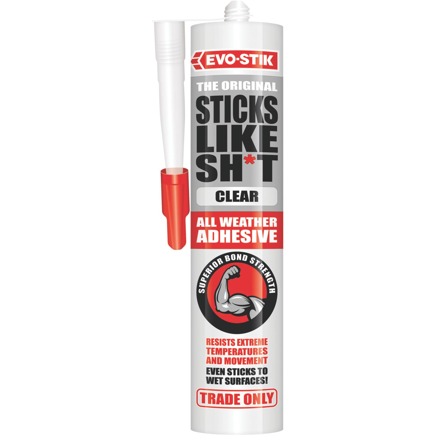 Evo-Stik Sticks Like Sh*t Solvent-Free Grab Adhesive Clear 290ml (57252)