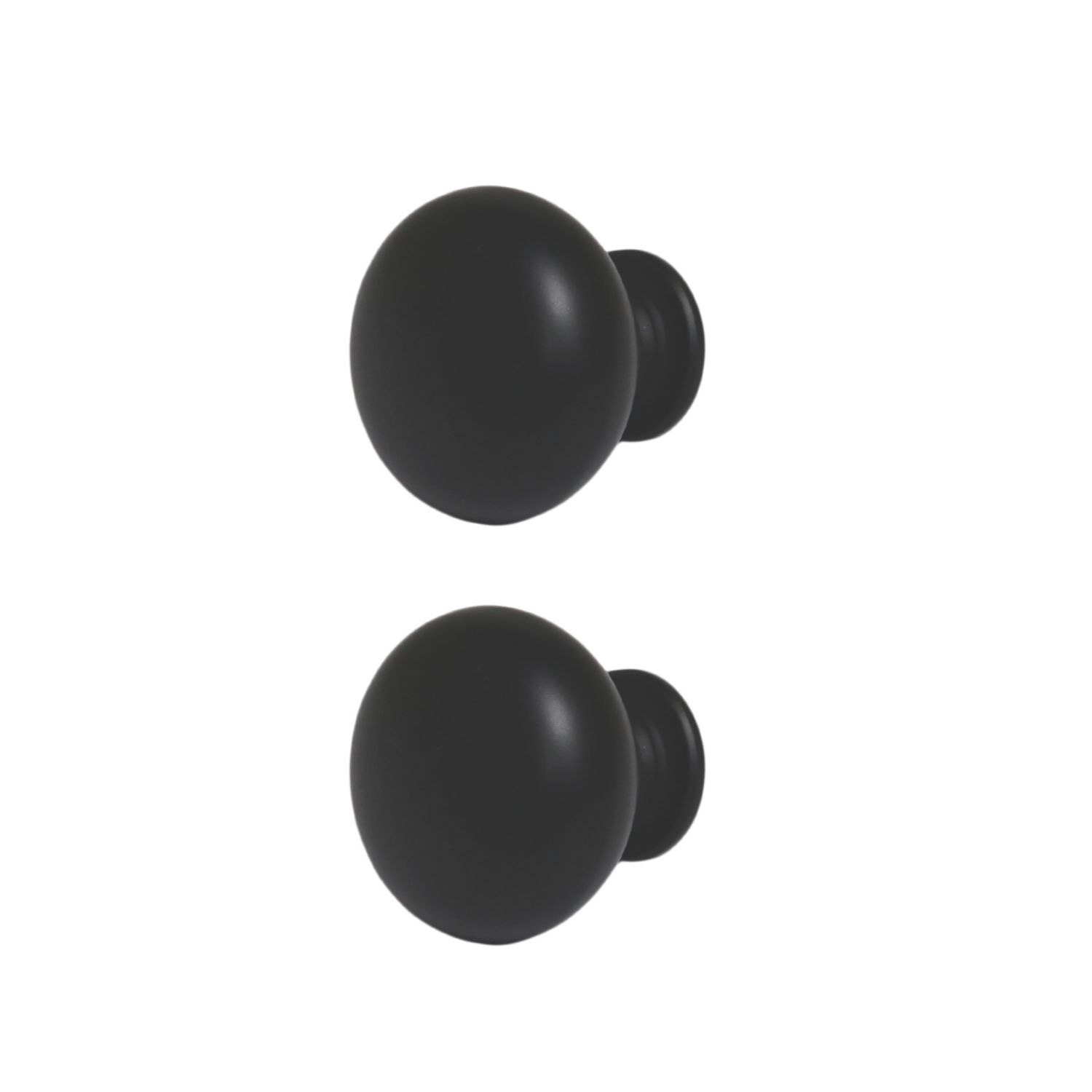 Essentials Chervil Round Cabinet Knob Matt Black 32mm 2 Pieces (572AA)
