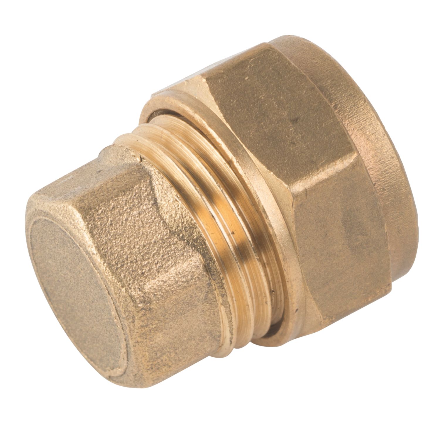 Midbrass Brass Compression Stop Ends 1/2" 2 Pack (572HP)