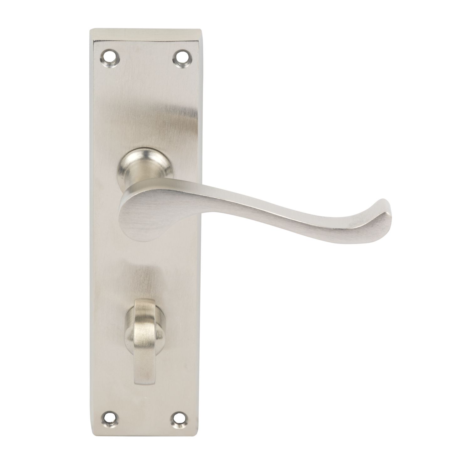 Carlisle Brass Victorian Scroll Lever on Backplate WC Door Handles Pair Satin Nickel (5730P)
