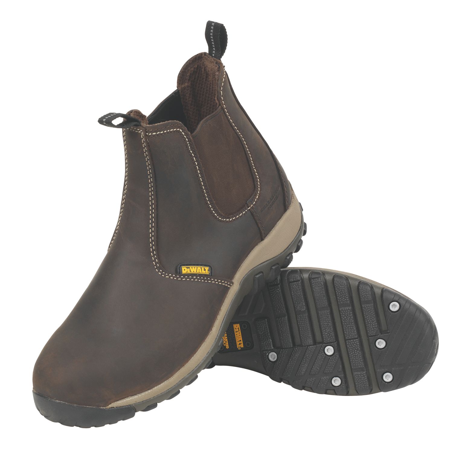 DEWALT Radial Size 9 Brown Steel Toe Cap Safety Dealer Boots (57356)