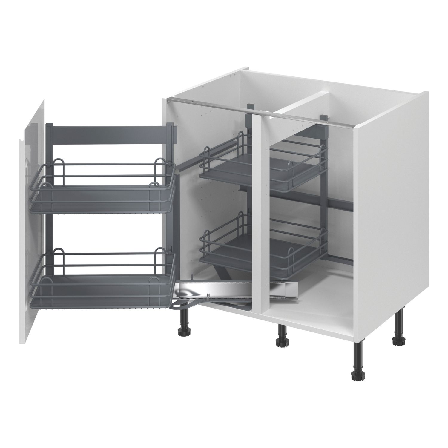 Essentials Anthracite LH Left Hand Corner Pull-Out Storage 800mm (573RL)