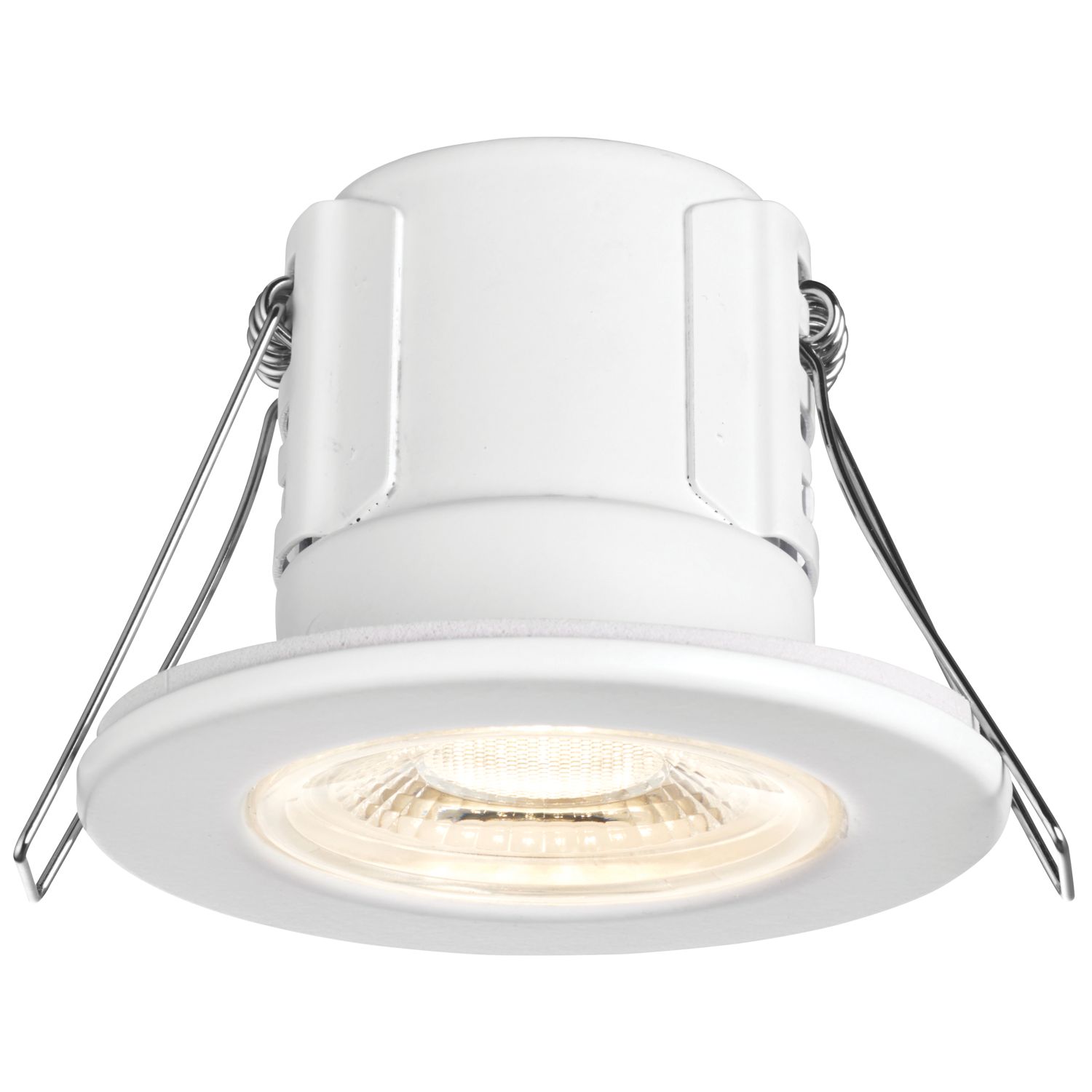 LAP Optimus Fixed Fire Rated LED Downlight White / Chrome / Satin Nickel 4W 500lm (5743X)