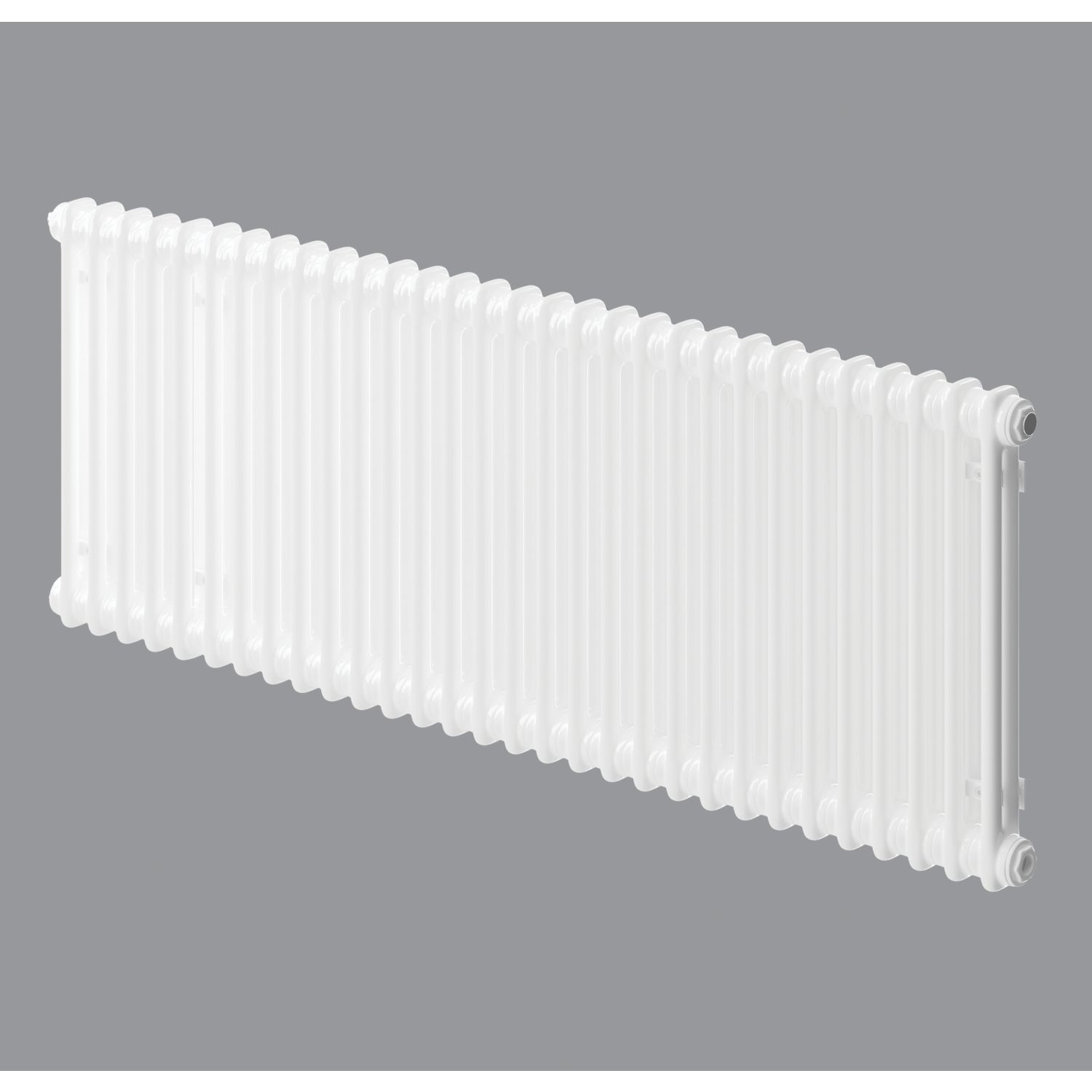 DeLonghi 600mm x 1406mm 4586BTU Traffic White Horizontal 2 Column Radiator (574TA)