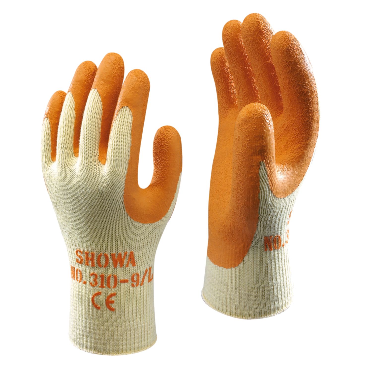 Showa 310 Original Builders Gloves Orange Medium (57607)