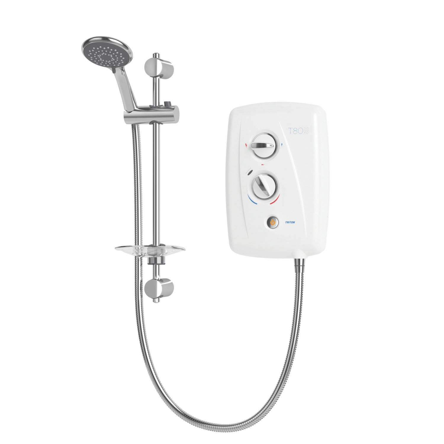 Triton T80 Easi-Fit + White/Chrome 9.5kW Electric Shower (5766T)