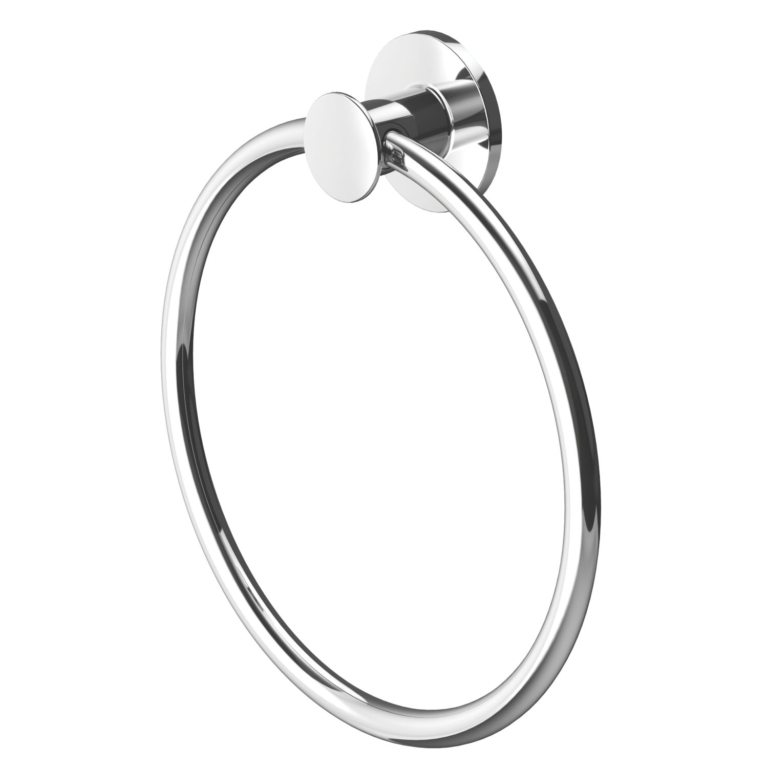 Swirl Caldew Bathroom Towel Ring Chrome (576YT)