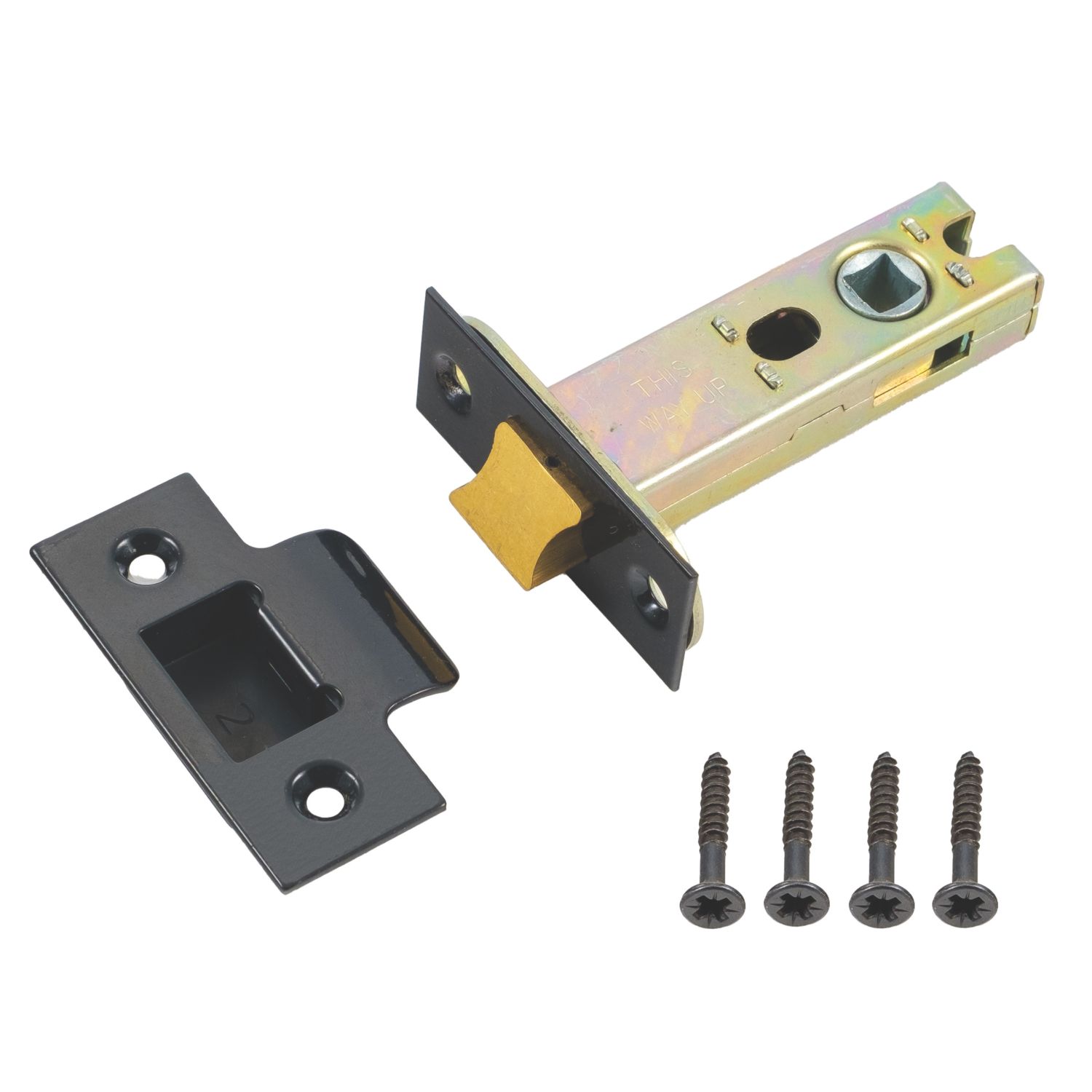 Smith & Locke Matt Black Heavy Duty Tubular Mortice Latch 76mm Case - 57mm Backset (577TE)