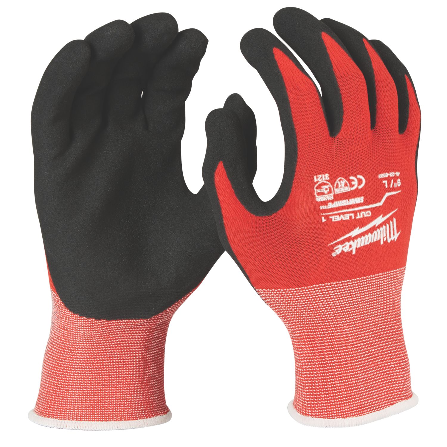 Milwaukee Cut Level 1/A Gloves Red Large (579GC)