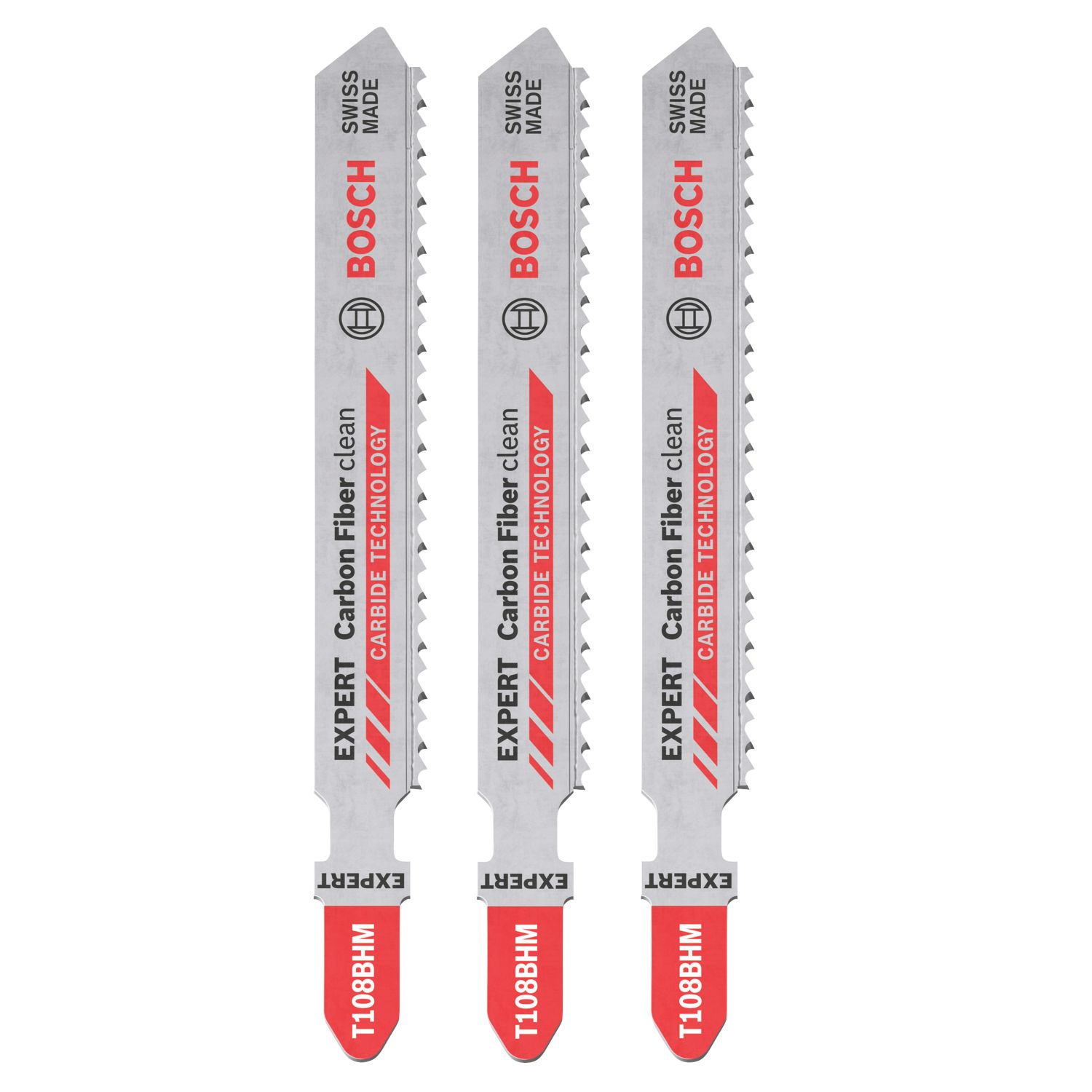 Bosch Expert T108BHM Multi-Material Jigsaw Blades 92mm 3 Pack (579PF)