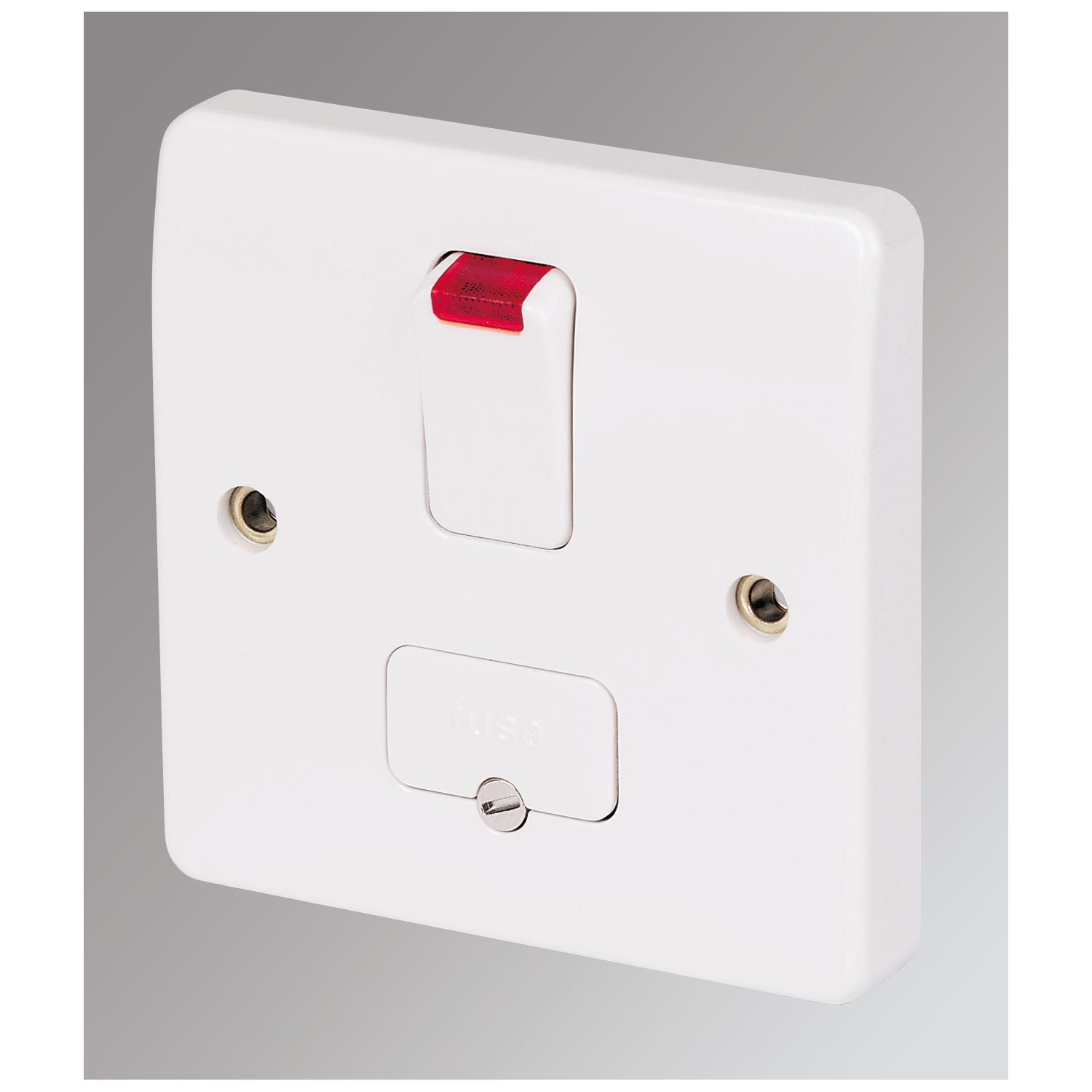 MK Logic Plus 13A Switched Fused Spur & Flex Outlet with Neon White (58085)