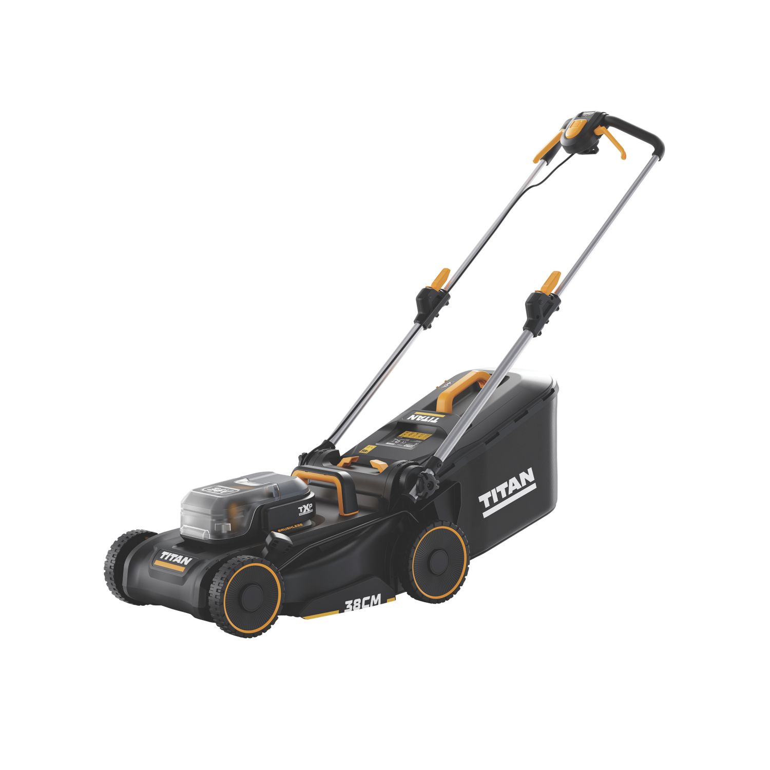 Titan 36V 1 x 4.0Ah Li-Ion TXP Brushless Cordless 38cm Lawn Mower (580AY)