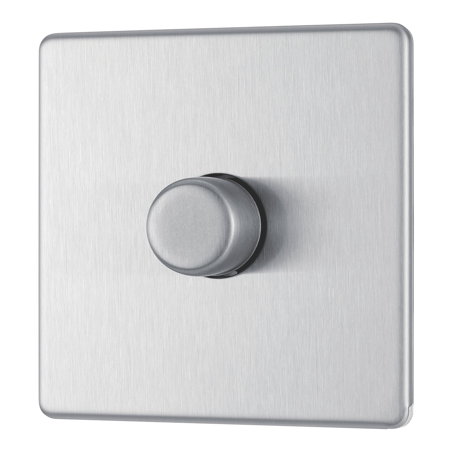 LAP 1-Gang 2-Way LED Dimmer Switch Brushed Steel with Colour-Matched Inserts (580PN)