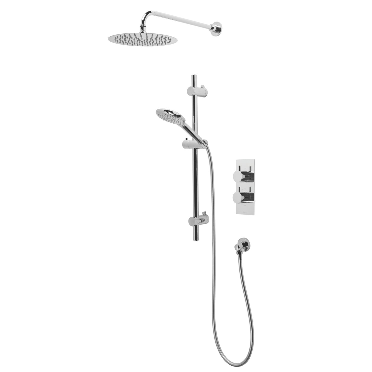 Meda Rear-Fed Concealed Chrome Thermostatic Mixer Shower (580RM)