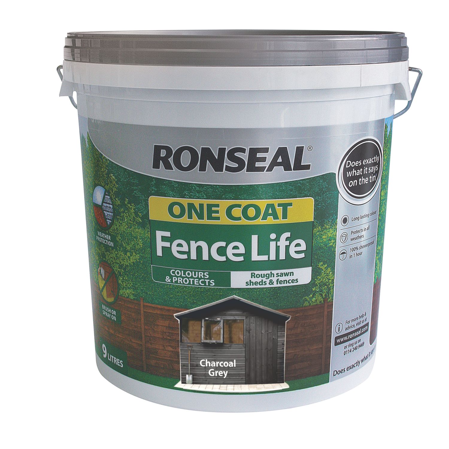 Ronseal 9Ltr Charcoal Grey Shed & Fence (581GF)
