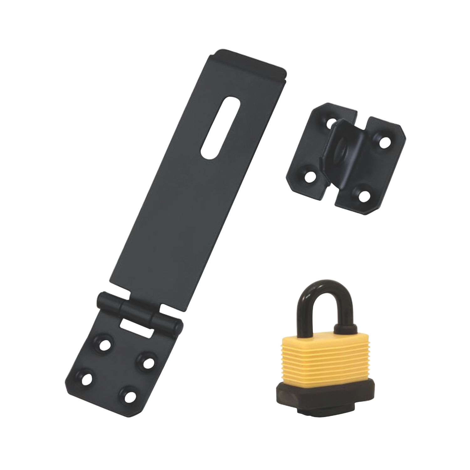 Hardware Solutions Hasp & Staple Black 160mm (5841T)