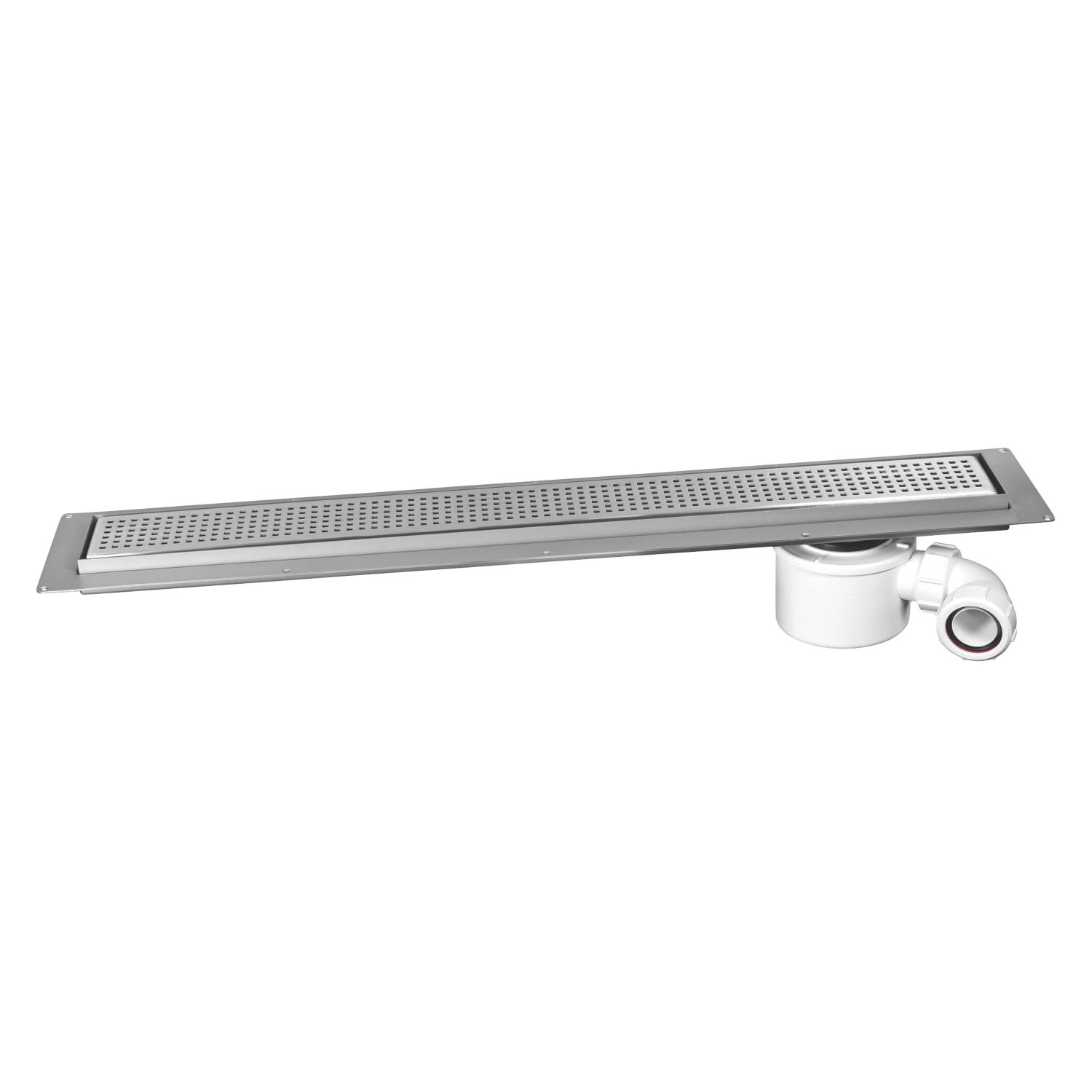 McAlpine CD800-SQ Channel Drain With Grid Brushed Stainless Steel 810mm x 150mm (5869X)