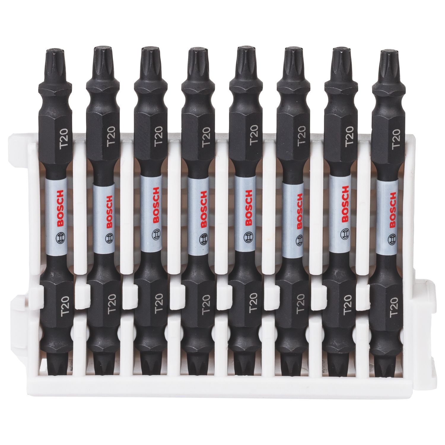 Bosch 1/4" 65mm Hex Shank TX20 Impact Control Double-Ended Screwdriver Bits 8 Piece Set (587FW)
