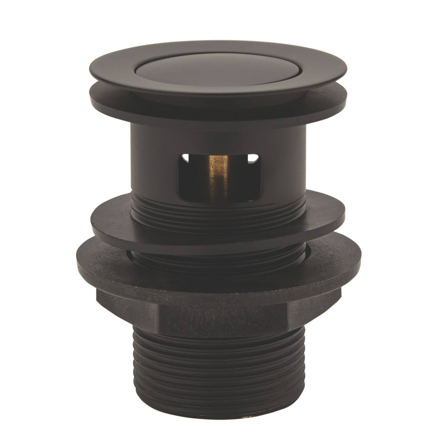 Highlife Bathrooms Slotted Pop Up Mini Basin Waste Matt Black 60mm (588RW)