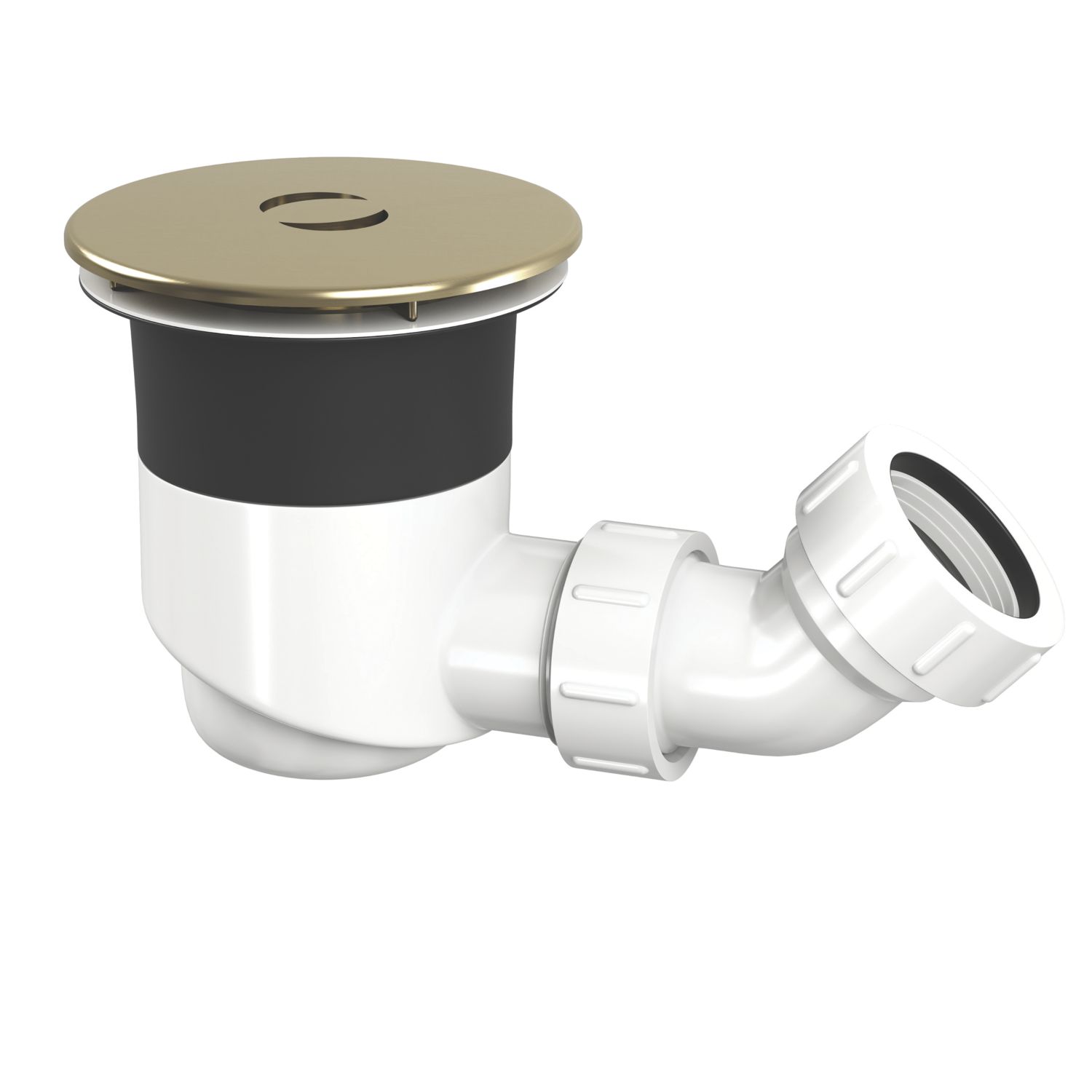 Top-Fix Shower Waste Brushed brass 90mm (588VN)